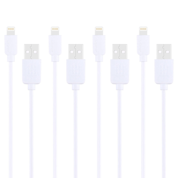 Kit cavo di sincronizzazione e ricarica HAWEEL da 4 pezzi da 1 m ad alta velocità da 8 pin a USB per iPhone, iPad, 4pcs Kit cavo di sincronizzazione e ricarica HAWEEL da 4 pezzi da 1 m ad alta velocità da 8 pin a USB per iPhone, iPad, 4pcs
